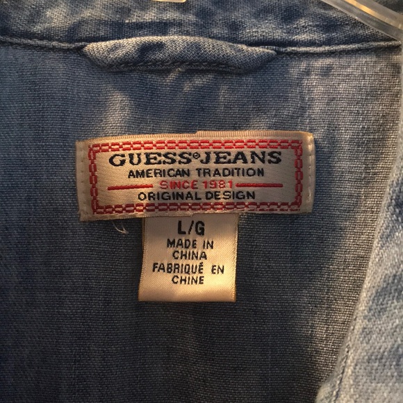 Jean GUESS shirt Large - Picture 4 of 5